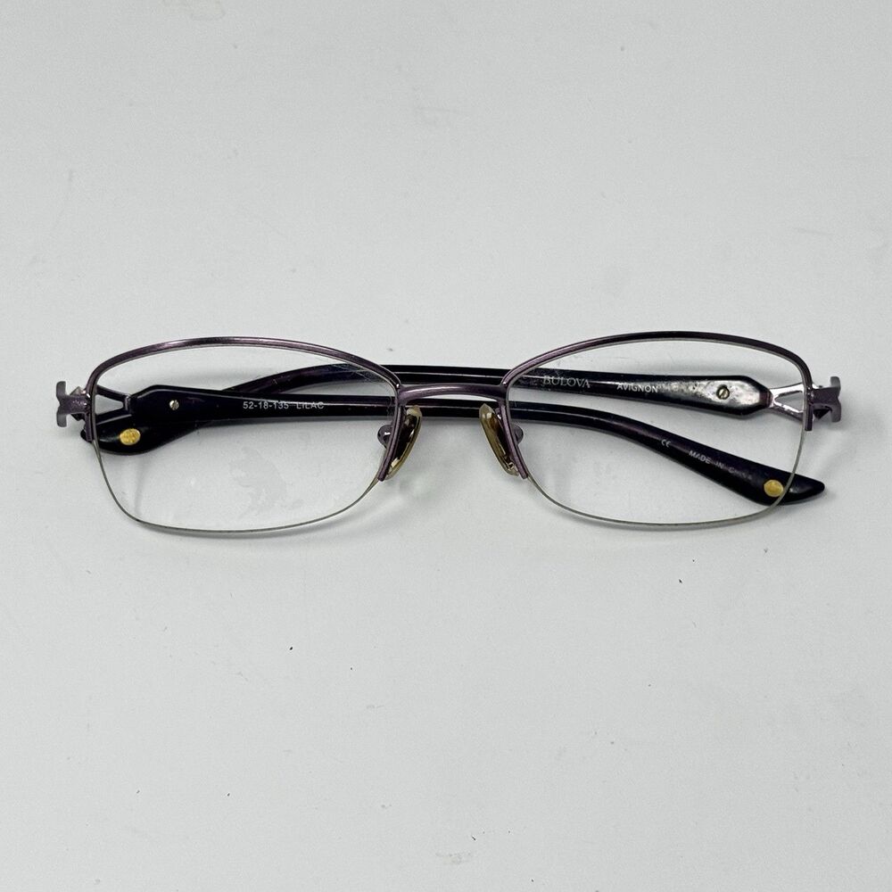 Bulova Avignon Eyeglass Frames Lilac Purple 52-18-135